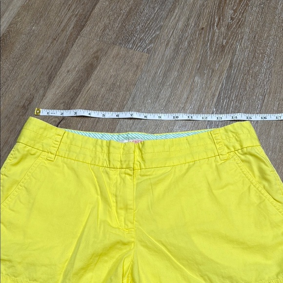 J. Crew Size 6 Yellow Bermuda Shorts Tailored Cotton Blend - Picture 5 of 10